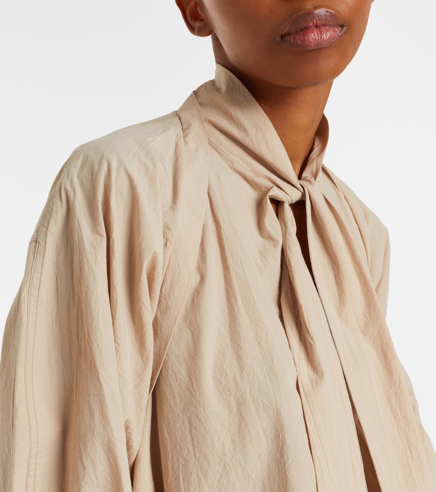  Lemaire Lemaire Tie-neck Cotton Crãªpe Blouse 