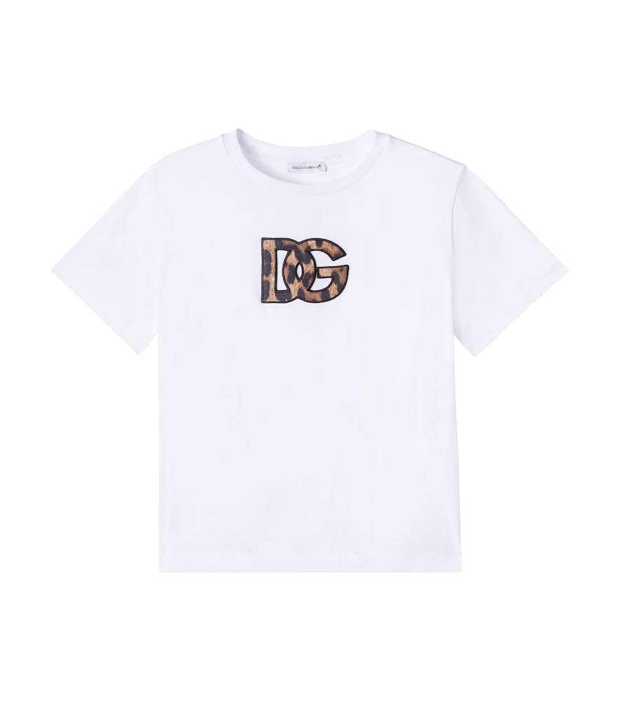 Dolce&Gabbana Kids White Dg Patch-Applique Cotton T-Shirt Y Size 4 - Mytheresa