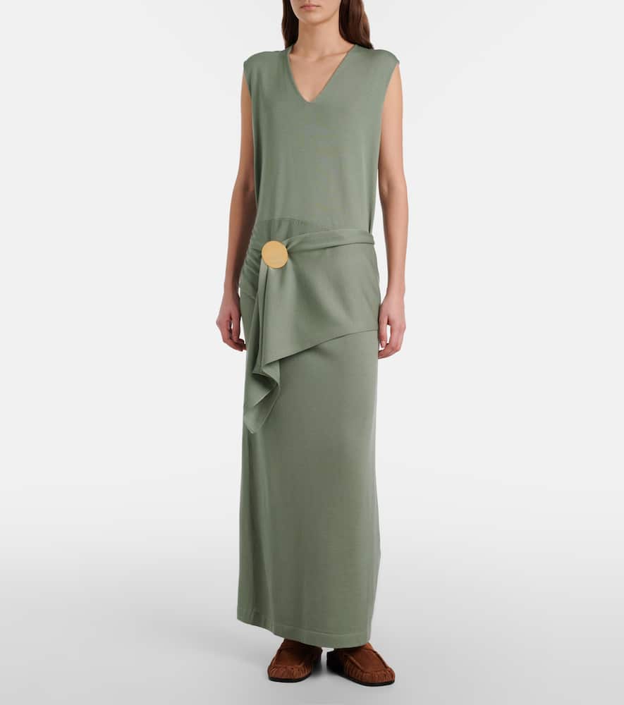 Jil Sander Sabot Suede Mules In Brown