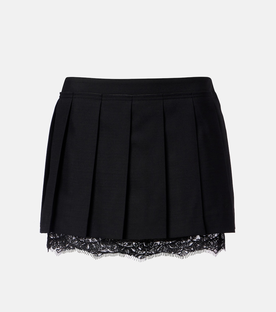 Acne Studios Inbora lace-trimmed pleated miniskirt