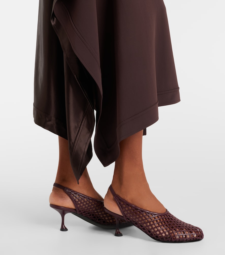 Proenza Schouler Tee 60 perforated leather slingback pumps