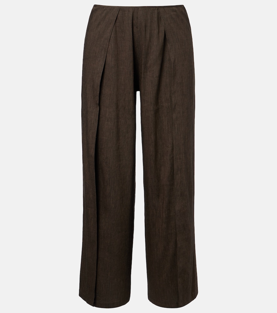 Proenza Schouler Calla linen-blend wide-leg pants