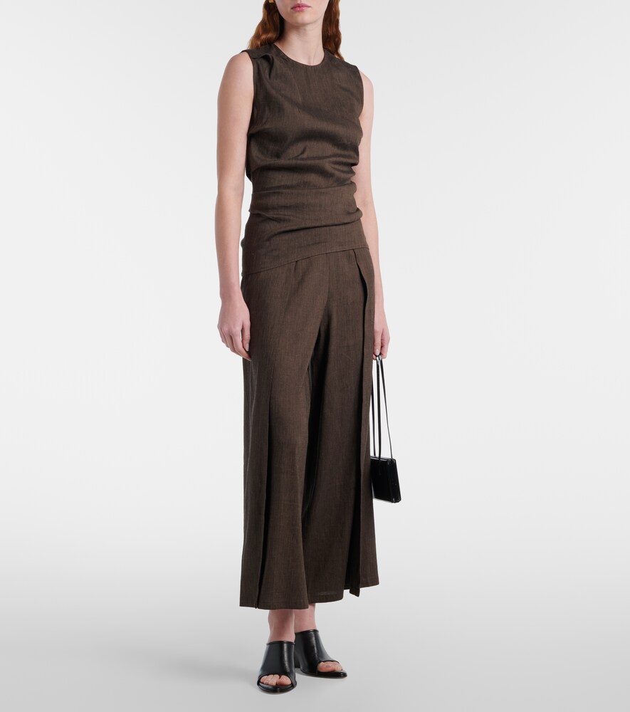 Proenza Schouler Calla linen-blend wide-leg pants