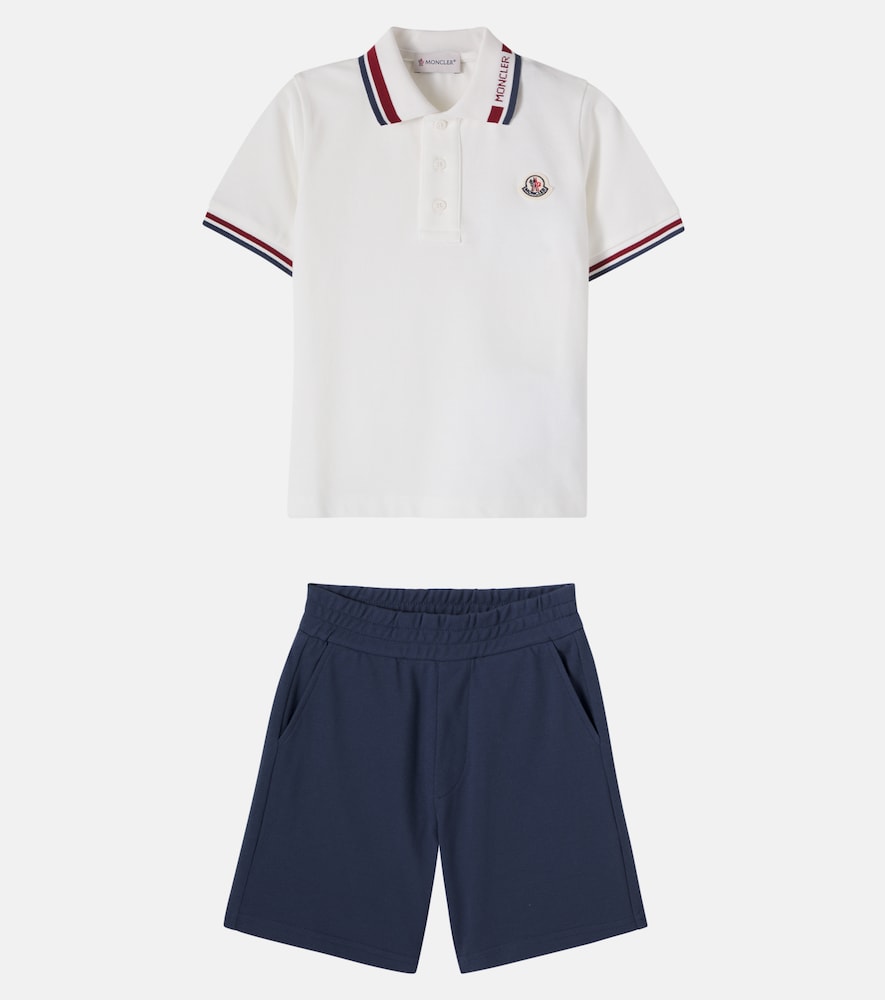  Moncler Enfant Moncler Enfant Set Aus Polohemd Und Shorts Aus Baumwolle 