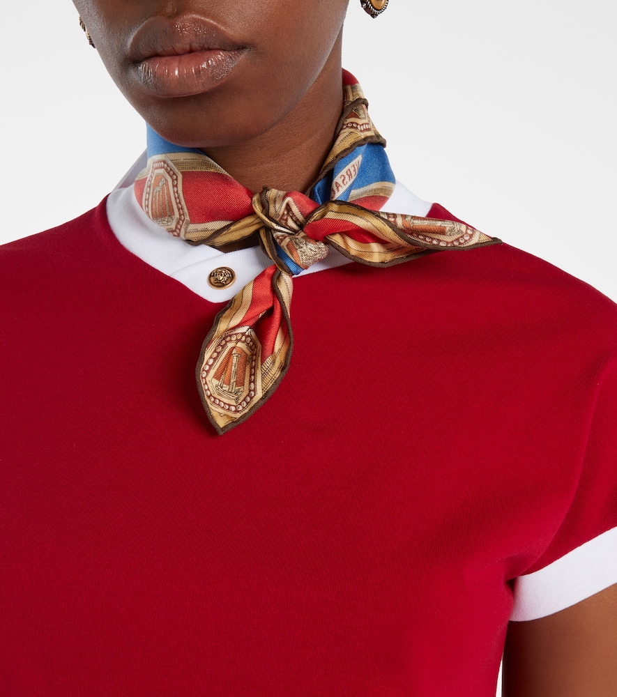 Versace Printed silk twill scarf