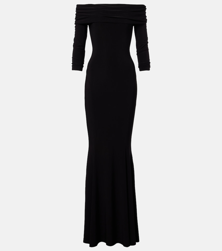 Off-Shoulder-Maxikleid aus Jersey