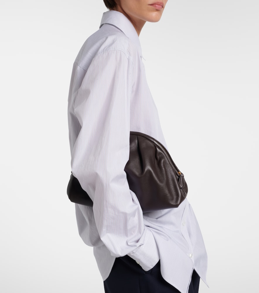 The Row Charlotte Small leather clutch