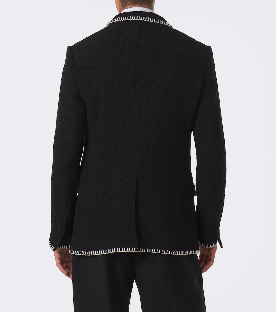 Dolce&Gabbana Dg Embellished Wool-Blend Tweed Blazer