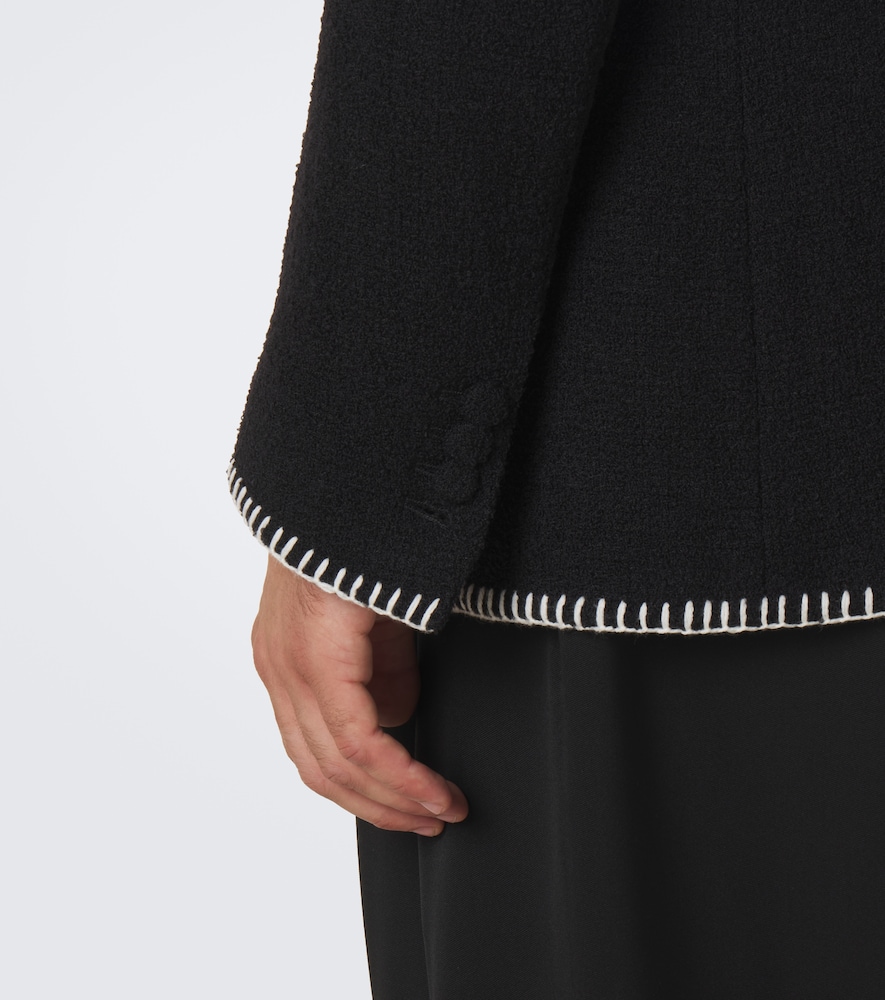 Dolce&Gabbana Dg Embellished Wool-Blend Tweed Blazer