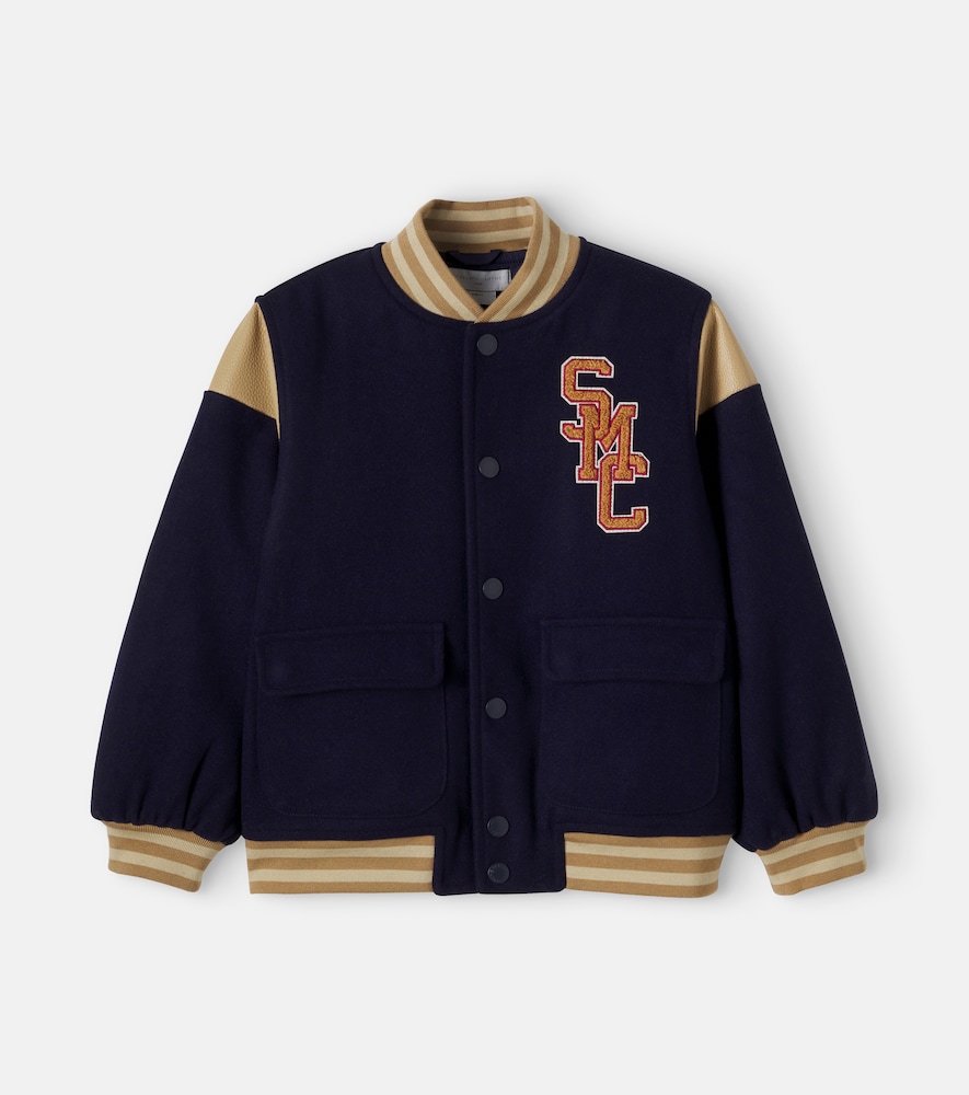 Collegejacke aus einem Wollgemisch