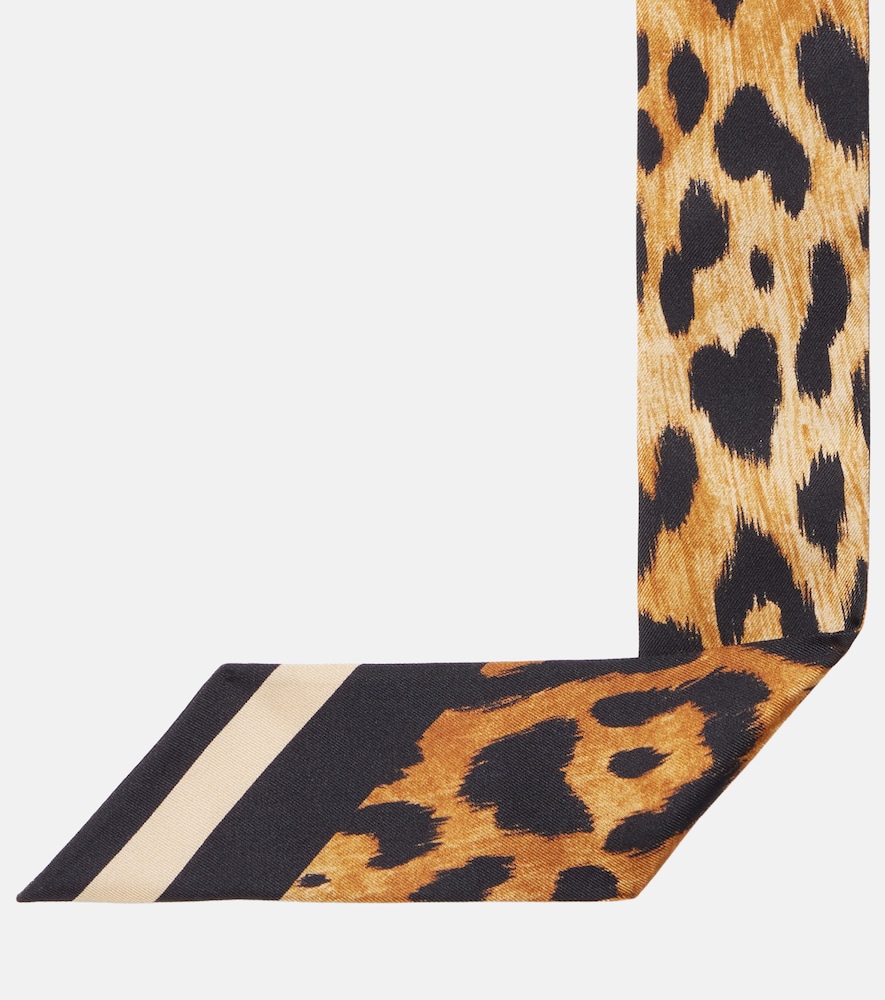  Gucci Gucci Leopard-print Silk Twill Scarf 