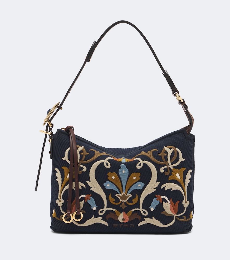 Rosette Small Canvas Shoulder Bag