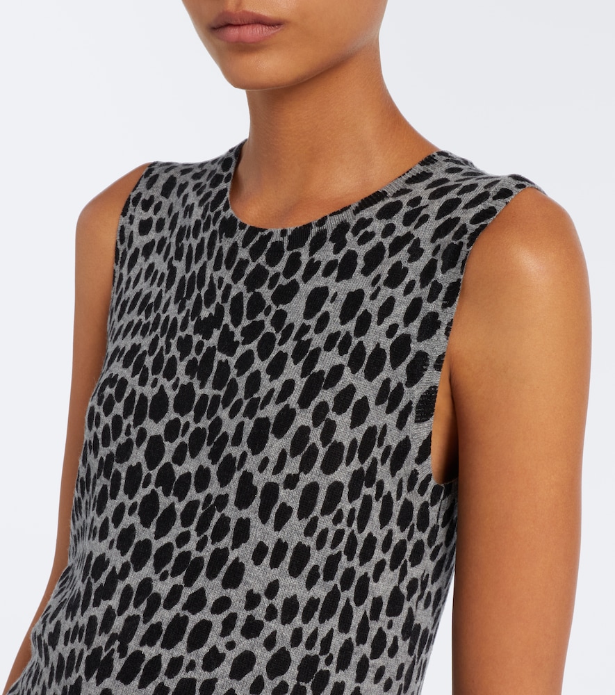 Nessa Leopard-Print Cashmere Top