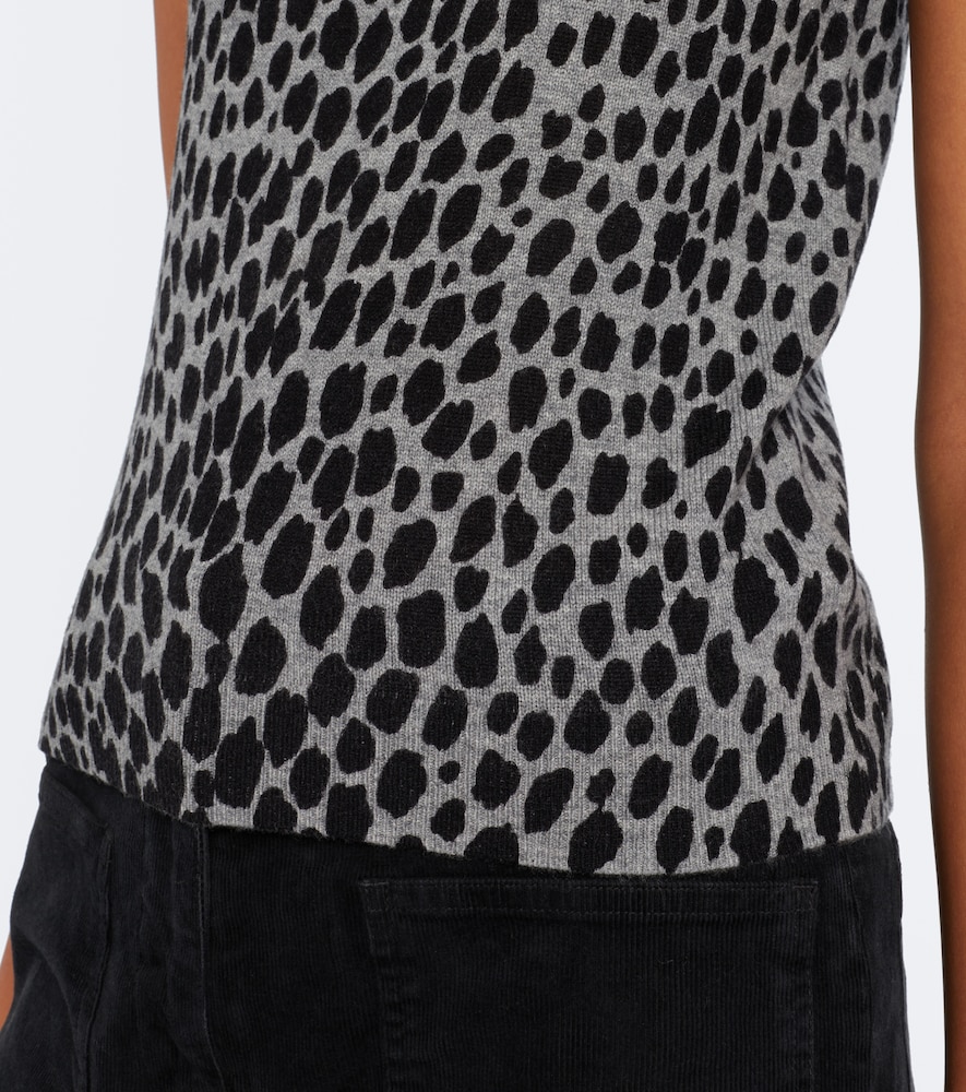 Nessa Leopard-Print Cashmere Top