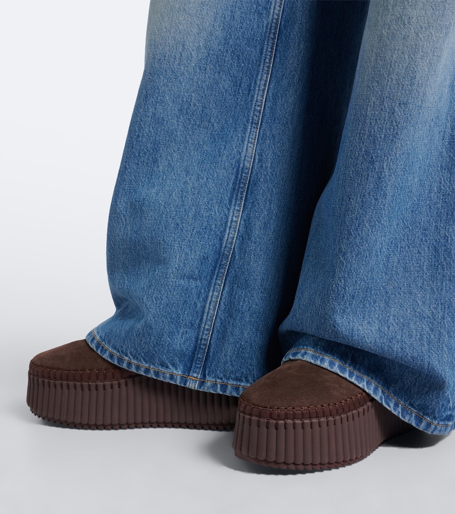 Chloé Nama Suede Platform Ankle Boots