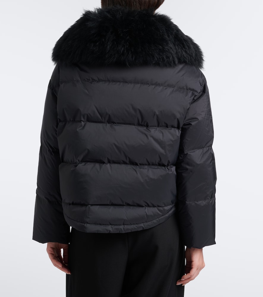 Doudoune Shearling-Trimmed Down Jacket