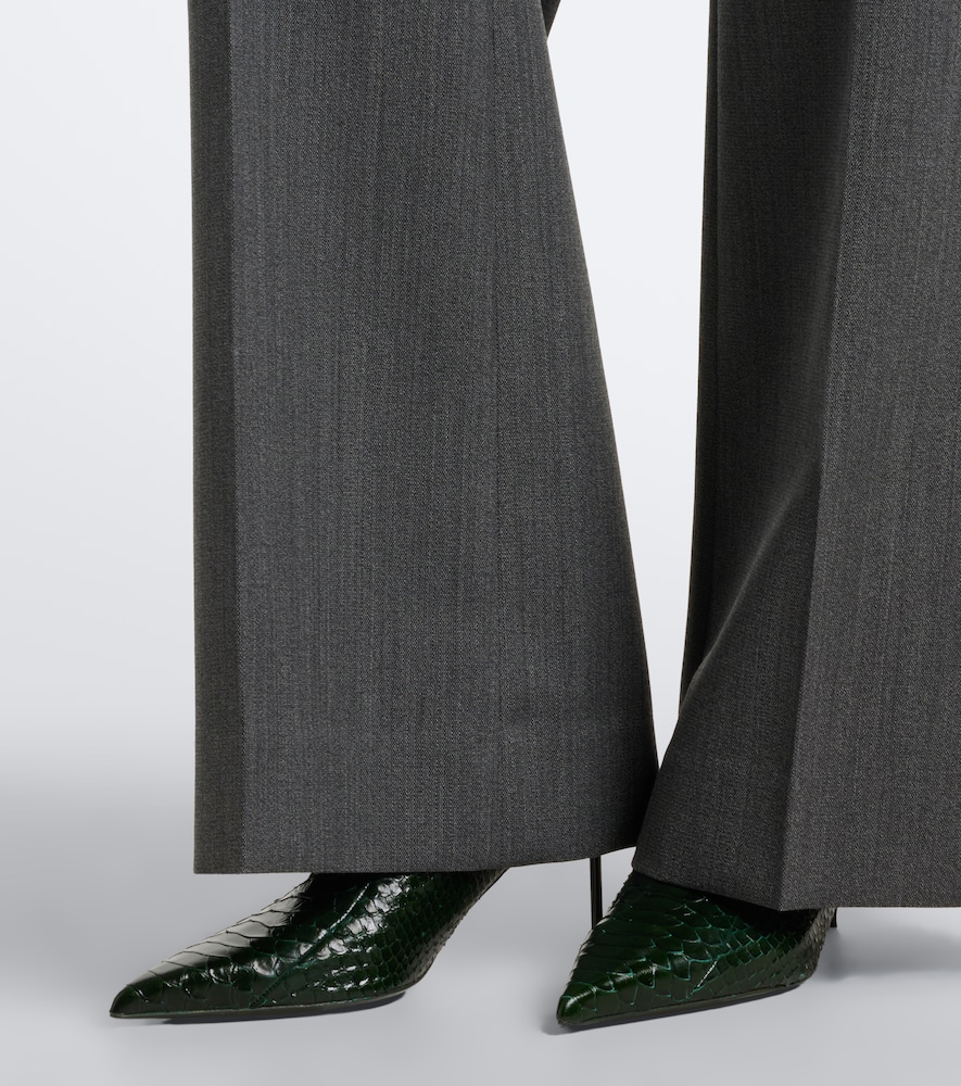 Lidia Snake-Effect Ankle Boots