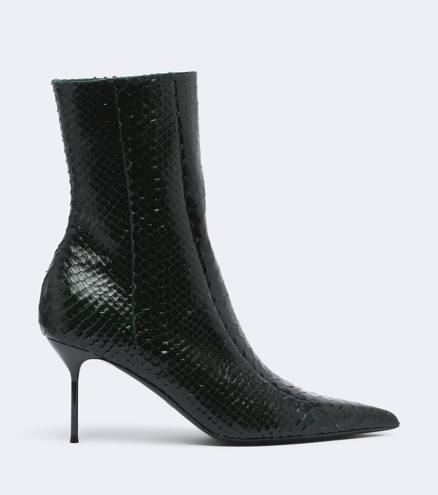 Lidia Snake-Effect Ankle Boots