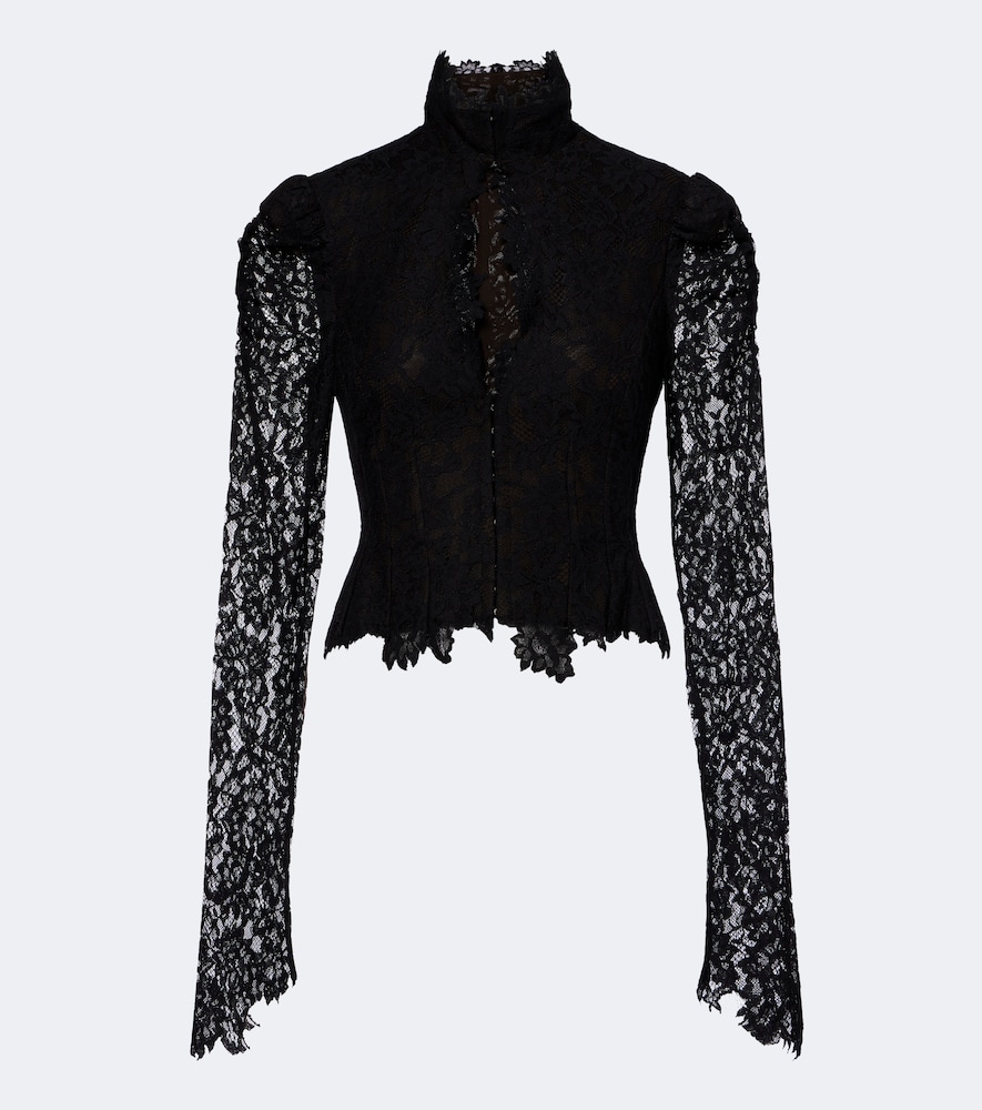 Vitalis Lace Cotton-Blend Corset Top