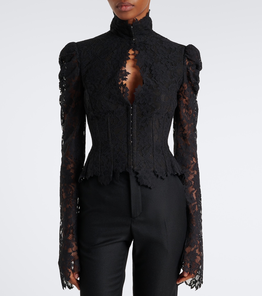Vitalis Lace Cotton-Blend Corset Top