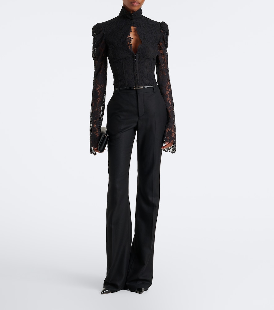 Vitalis Lace Cotton-Blend Corset Top