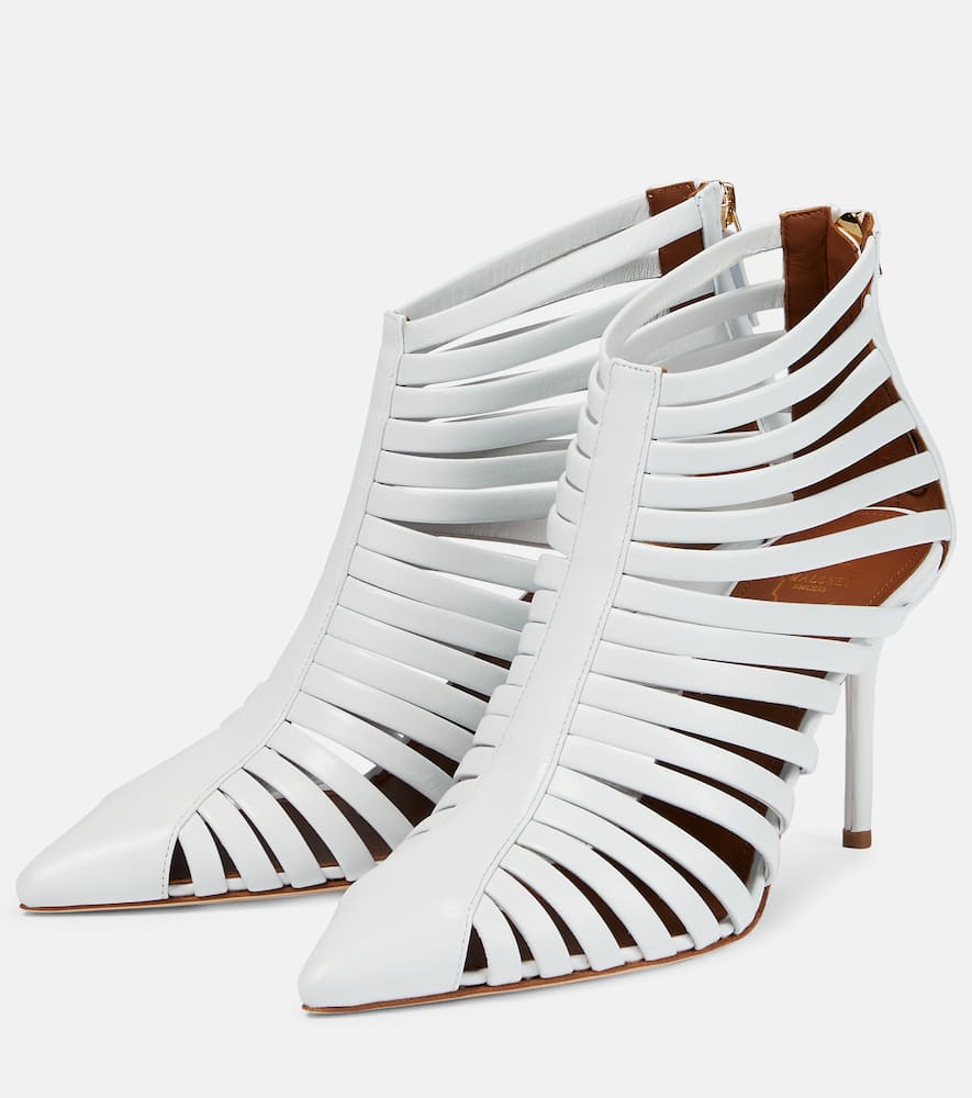 Shop Malone Souliers Heni Leather Ankle Boots In White