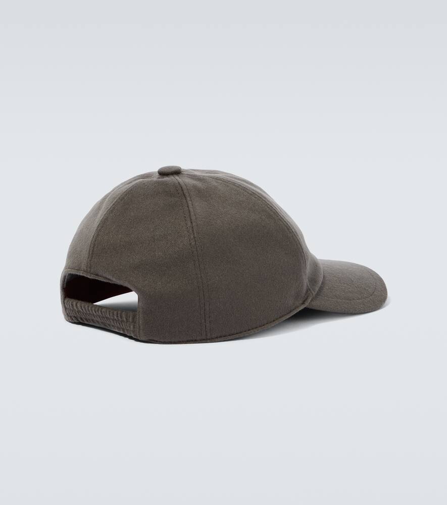 Shop Loro Piana Cashmere Baseball Cap In Army Green