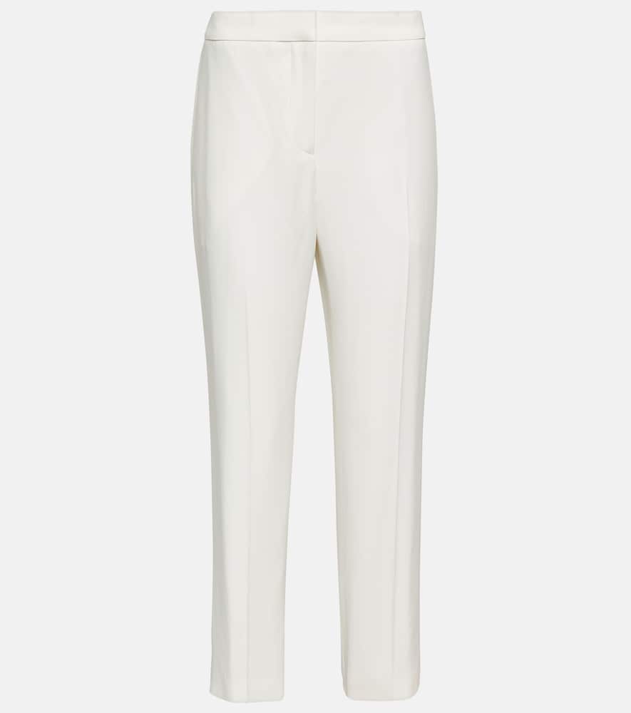 McQueen Mid-rise slim crepe pants