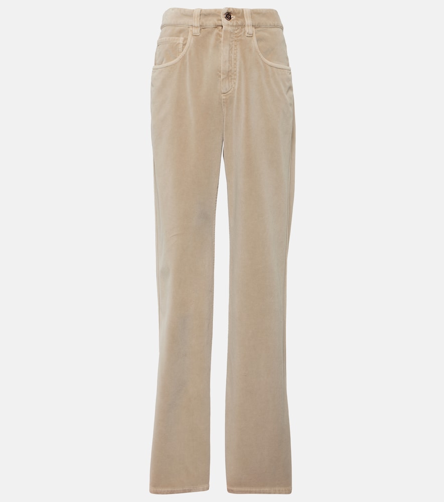 Brunello Cucinelli Mid-rise cotton velvet straight pants | Thumbnail 7 Brunello Cucinelli Mid-rise cotton velvet straight pants | Thumbnail 7