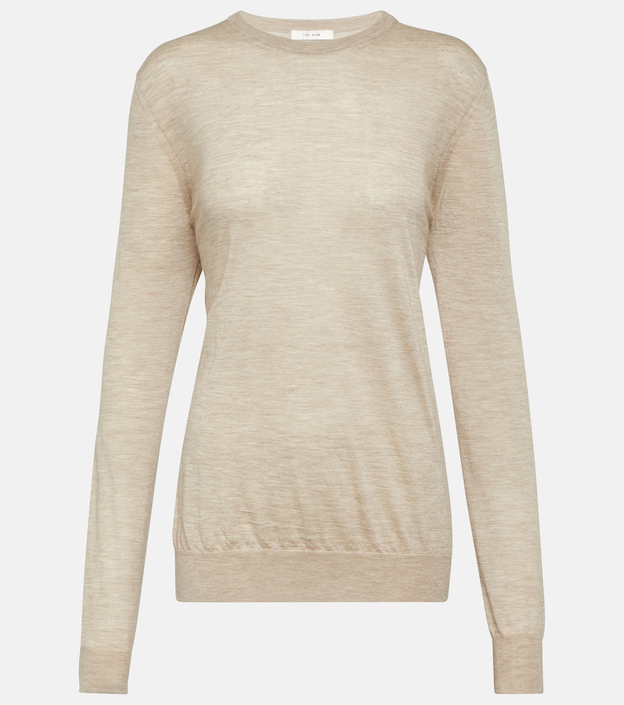 The Row Gouli Cashmere And Silk Sweater In Sand