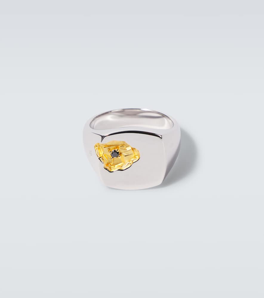 Tom Wood Mined gold-plated sterling silver ring