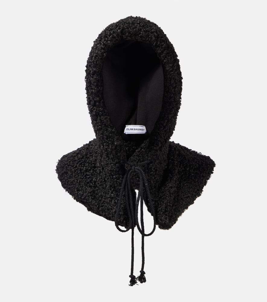 Ruslan Baginskiy Faux Shearling Hood In Black