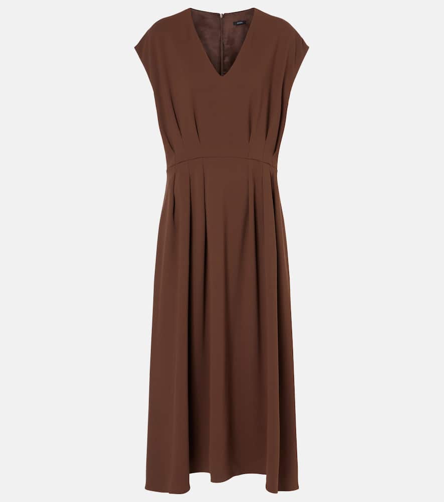 Pleated cady midi dress