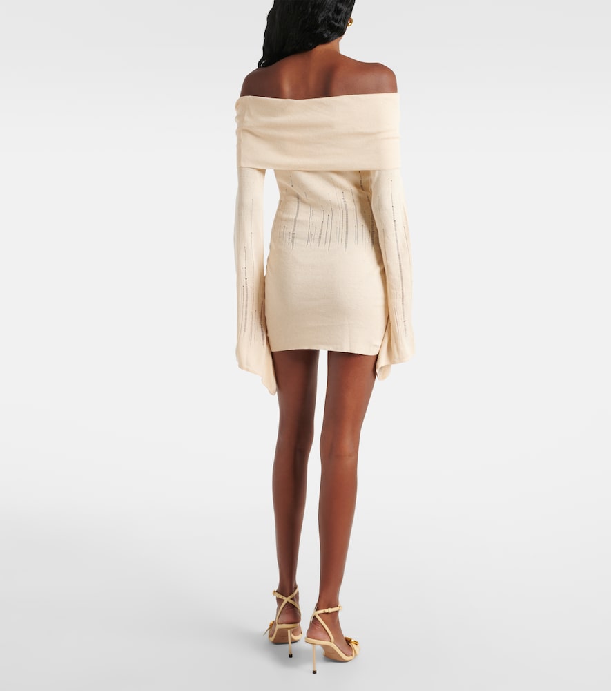  Aya Muse Aya Muse Distressed Silk-blend Minidress 