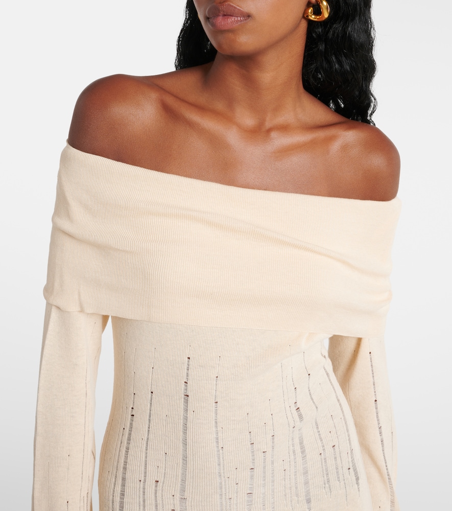  Aya Muse Aya Muse Distressed Silk-blend Minidress 