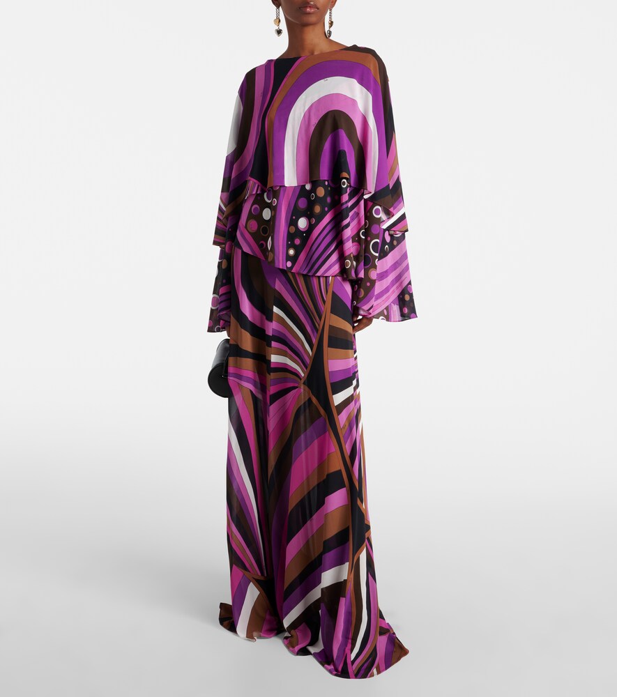  Pucci Pucci Iride Silk Maxi Dress 