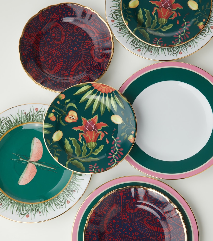 La Doublej La Doublej Libellula Set Of 2 Porcelain Dinner Plates 