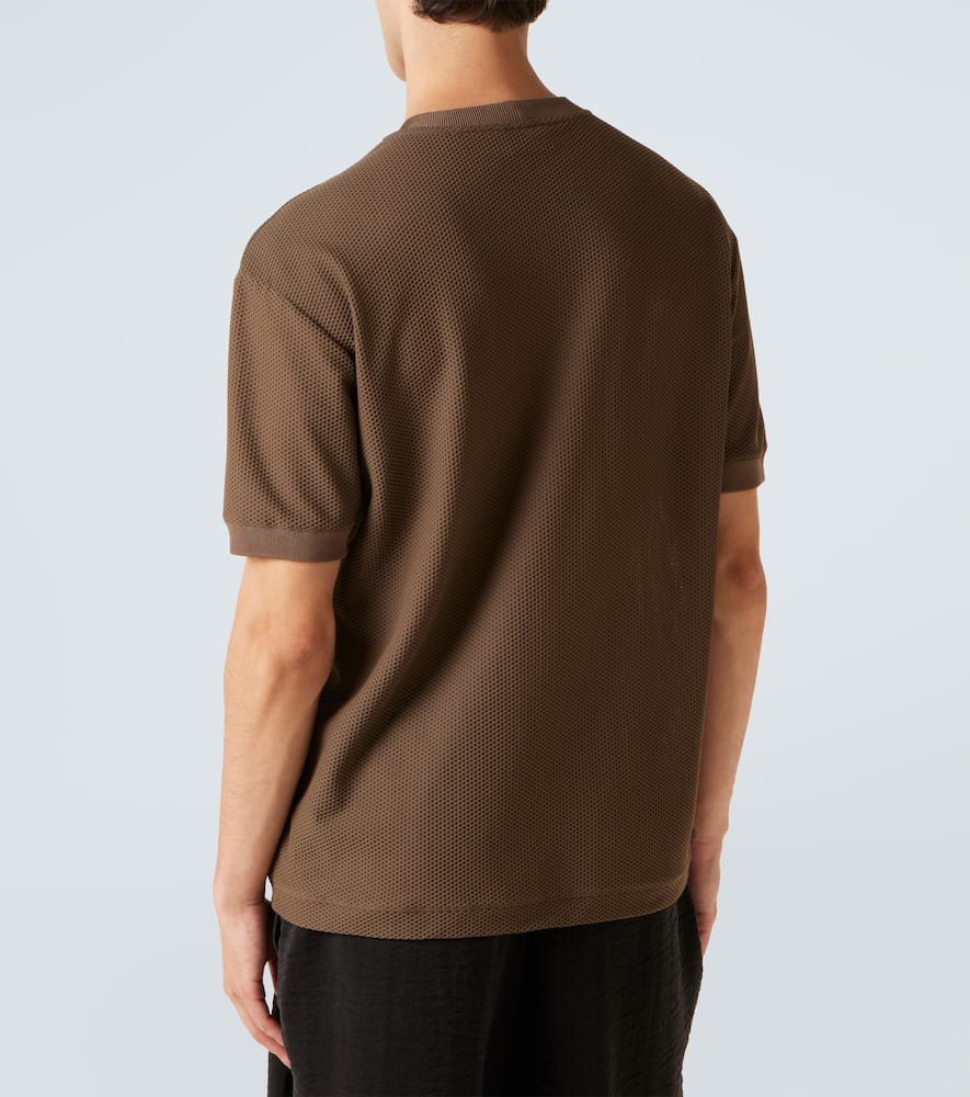 Giorgio Armani Logo T-shirt In Brown