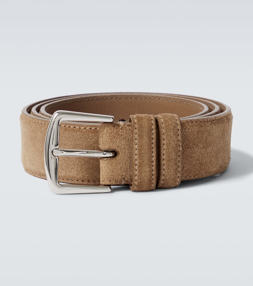 Loro Piana Alsavel Suede Belt In Brown