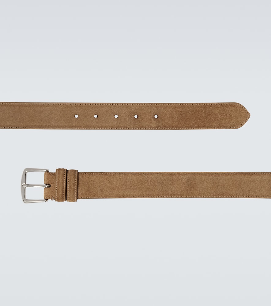 Loro Piana Alsavel Suede Belt In Brown