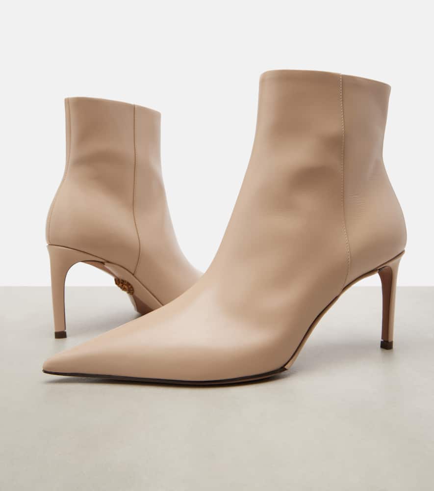 Dolce & Gabbana Leather Ankle Boots In White