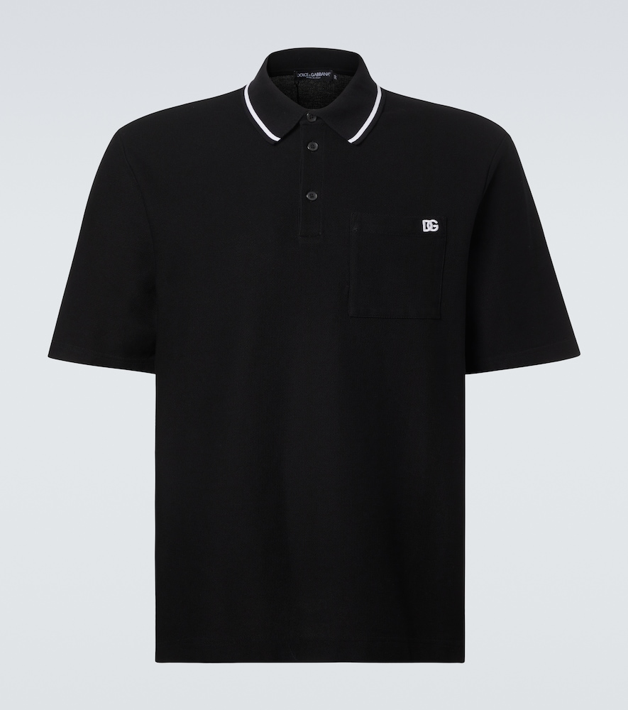 Dolce & Gabbana DG embroidered cotton polo shirt