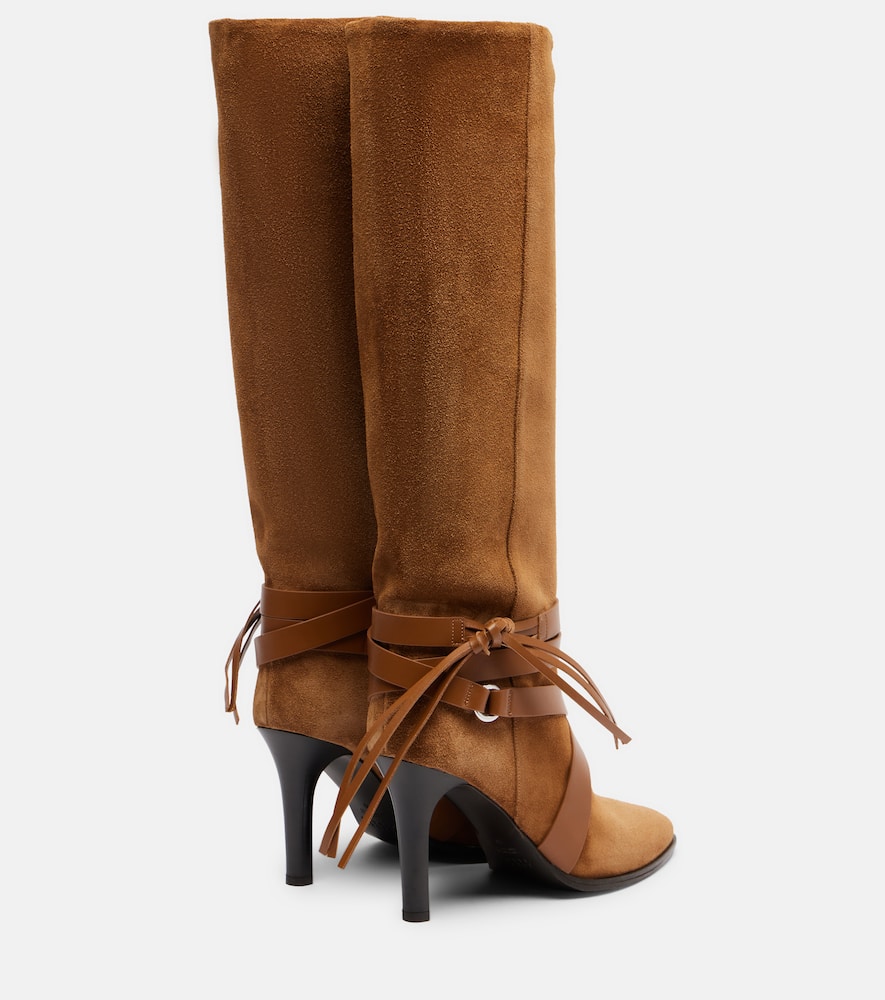 Isabel Marant Alanui 90 Suede Knee-high Boots In Brown