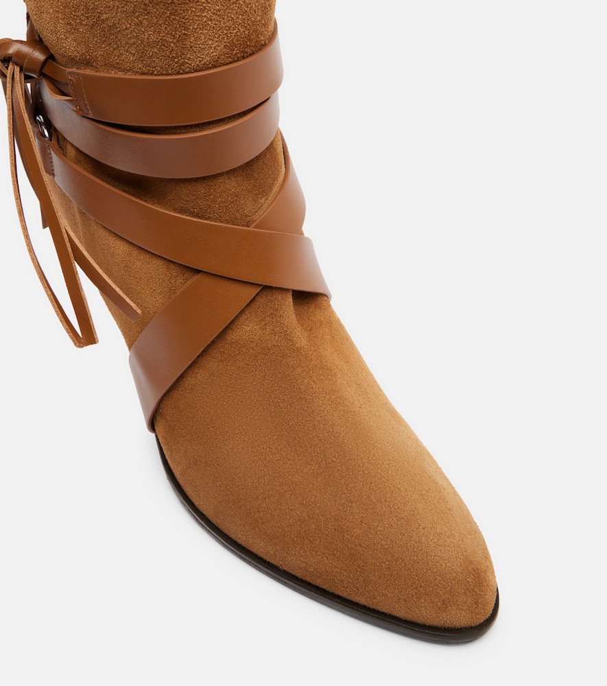 Isabel Marant Alanui 90 Suede Knee-high Boots In Brown