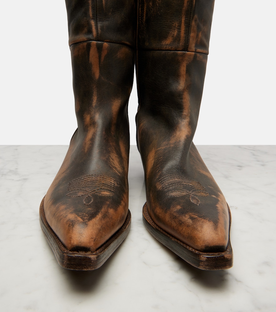 Khaite Khaite Clive 35 Leather Over-the-knee Boots 