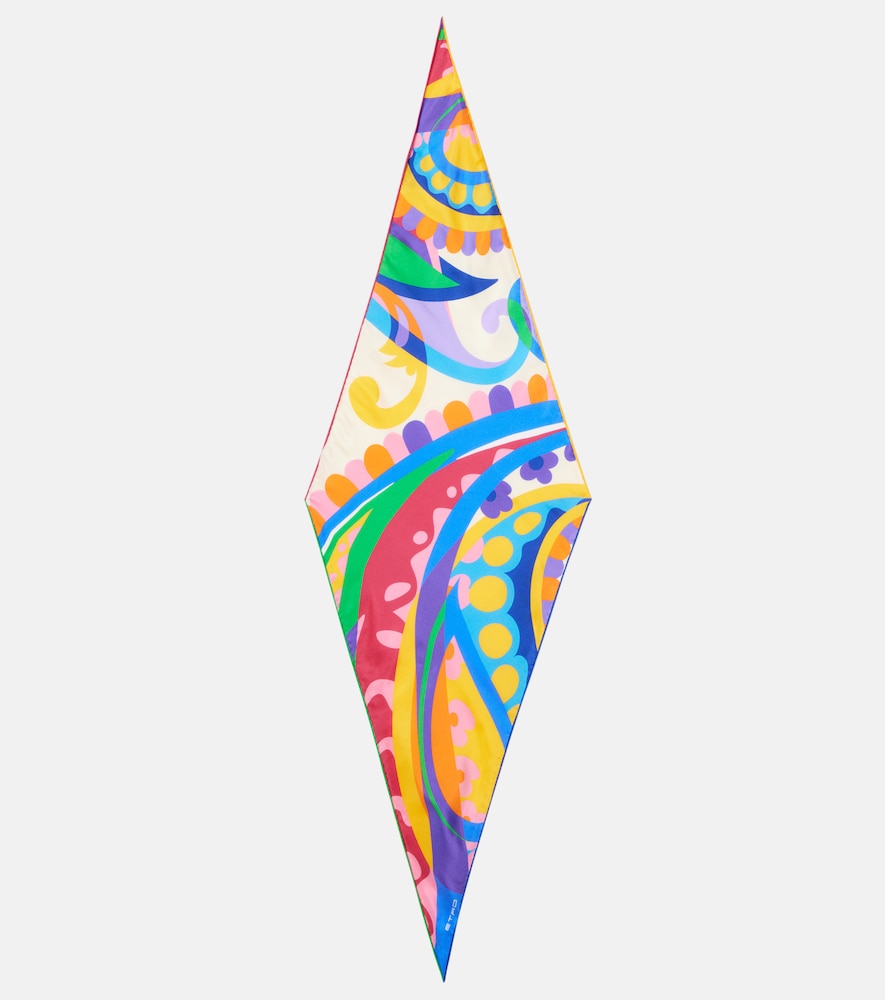 ETRO Etro Printed silk twill scarf　エトロ プリント シルクツイル スカーフ