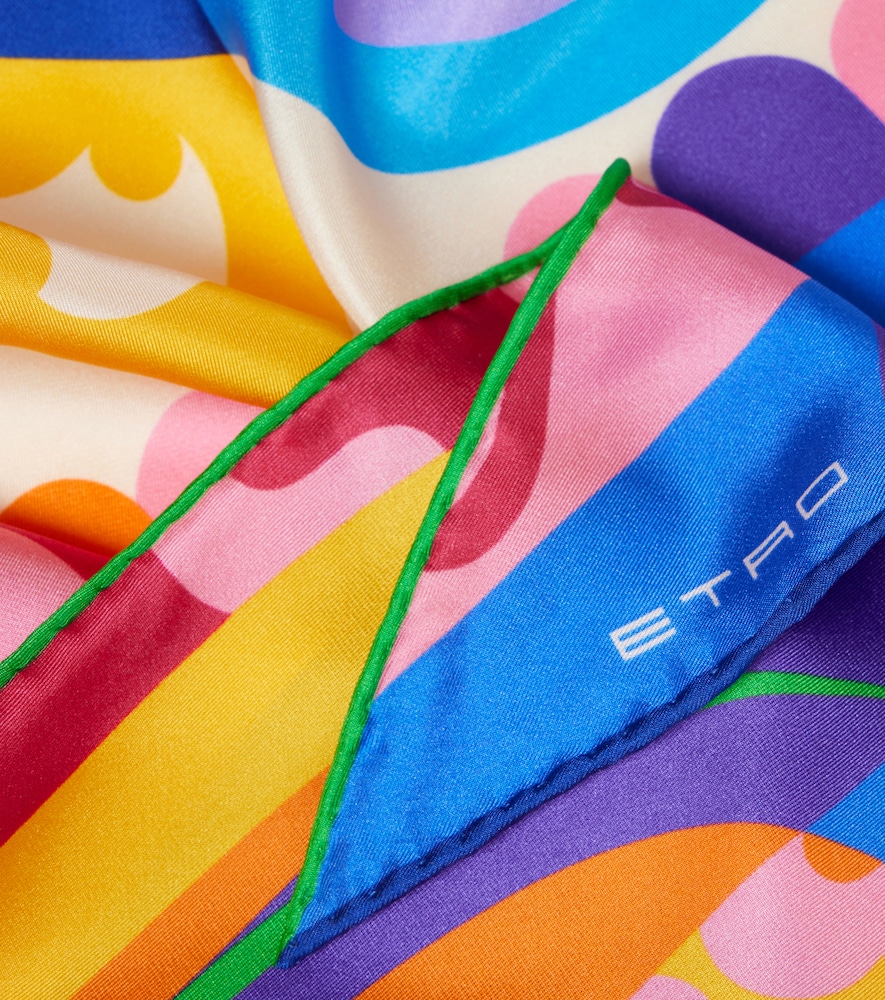  Etro Etro Pañuelo De Sarga De Seda Estampado 