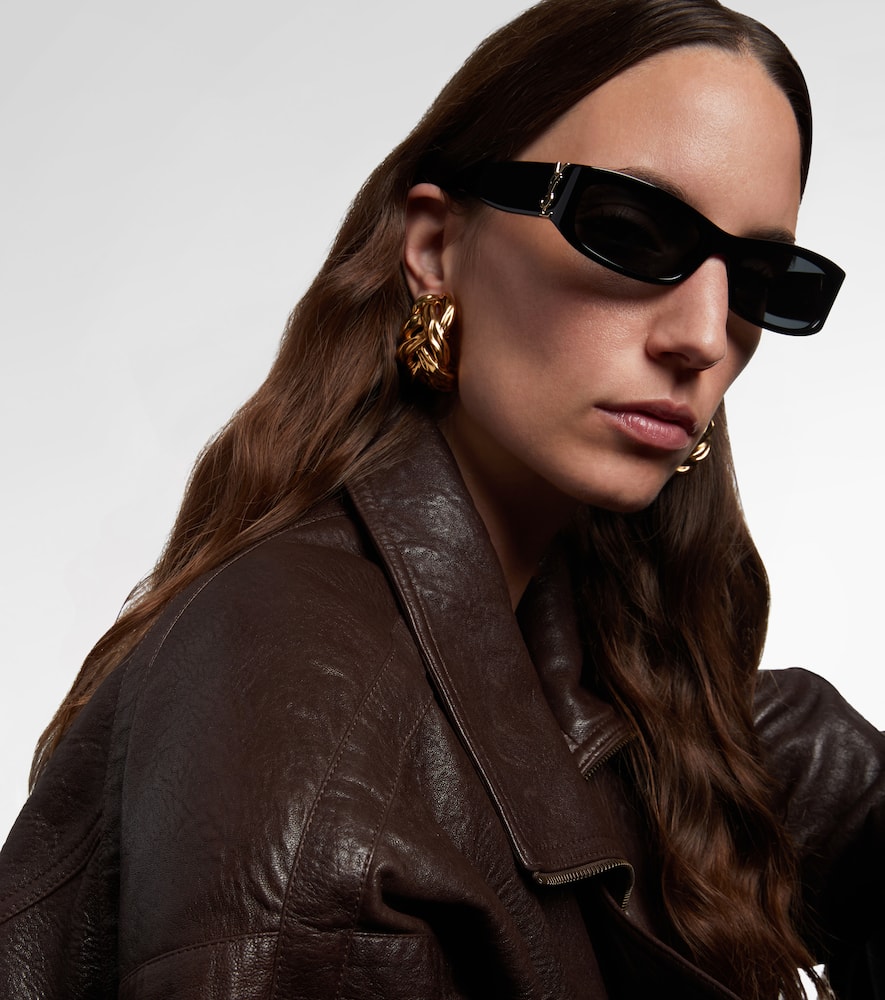 Saint Laurent Sl M152 Rectangular Sunglasses In Black