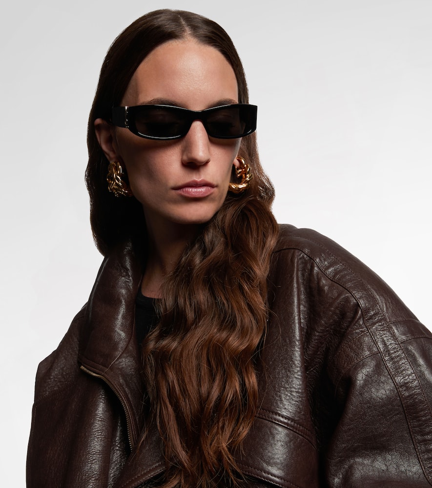 Saint Laurent Sl M152 Rectangular Sunglasses In Black
