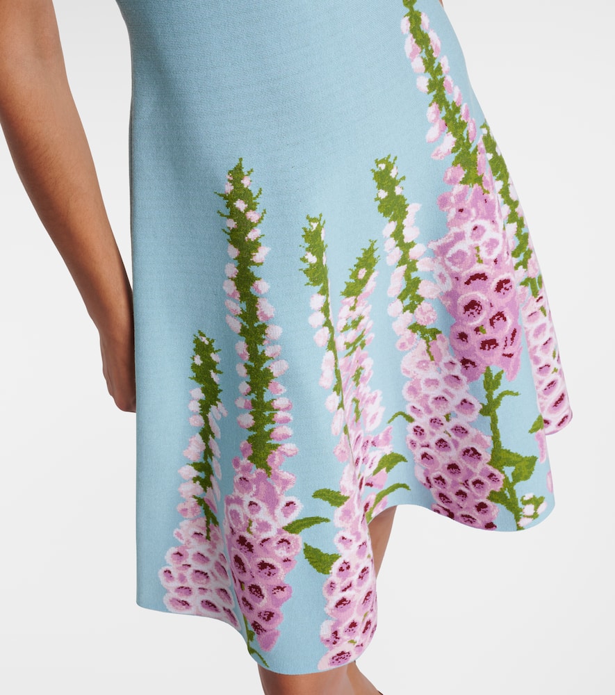 Oscar De La Renta Floral Jacquard Minidress In Multi